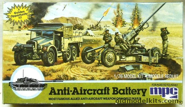 MPC 1/76 Anti-Aircraft Battery Morris 6x4 Truck / Bofors 40mm AA Gun / Five Crew, 1-6209 plastic model kit